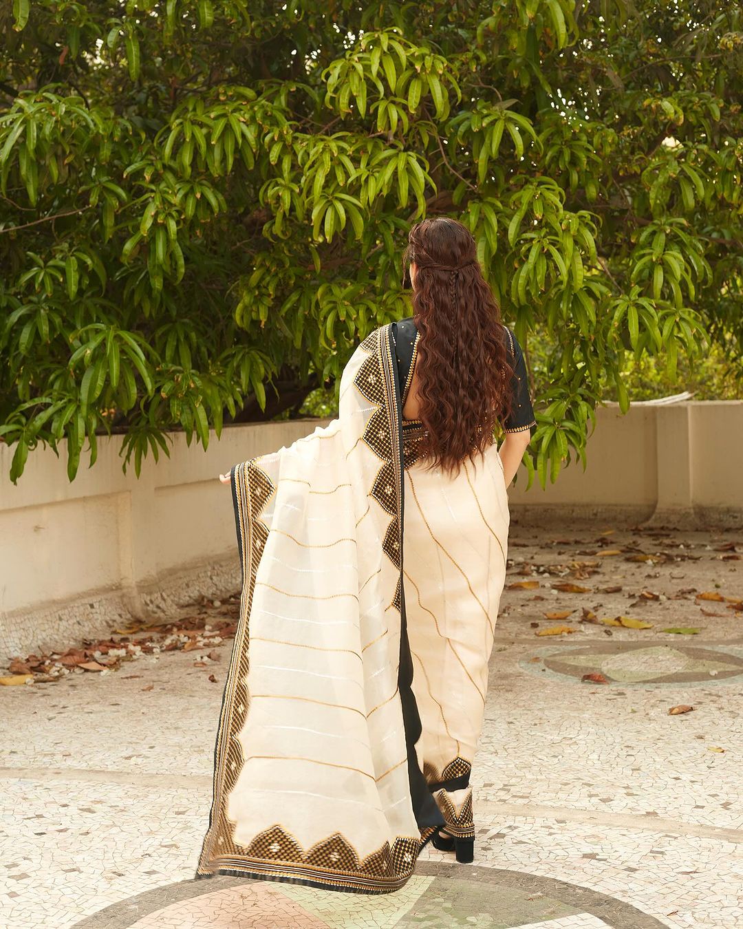 Bollywood Actress Dia Mirza in Traditional White Saree